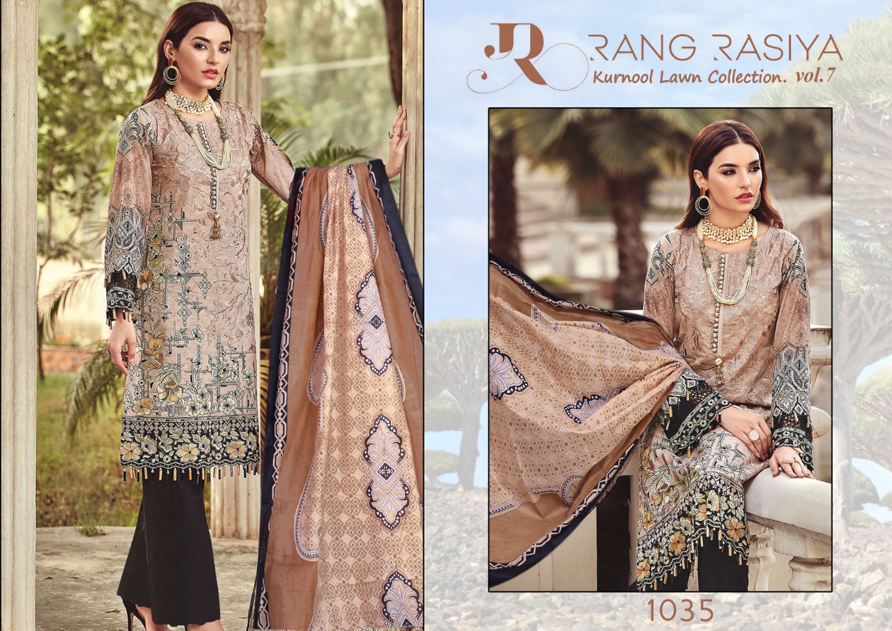 Rang Rasiya Kurnool Lawn Collection  Vol 7 Pakistani Salwar Suits