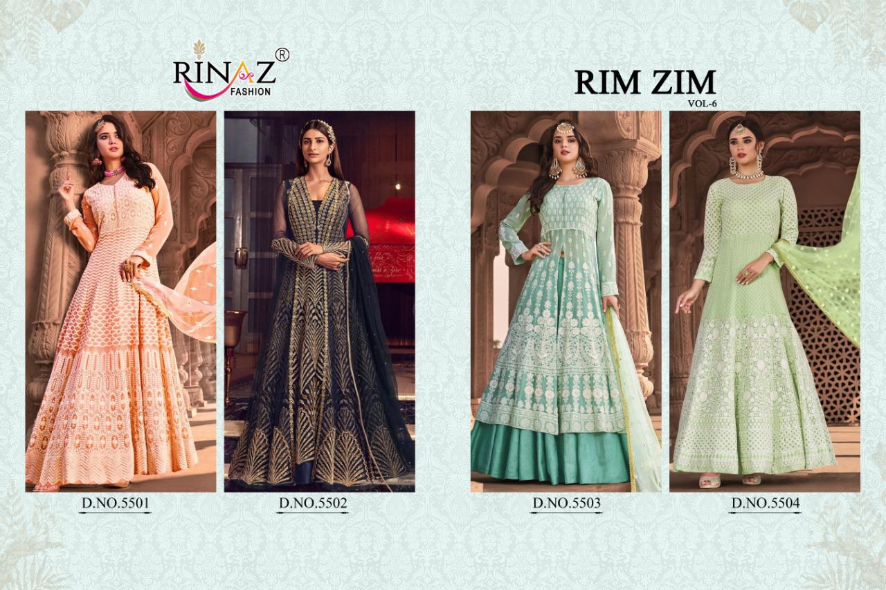 Rinaz Presents Rim Zim Vol 6 Designer Heavy Wedding Wear Pakistani Salwar Suits