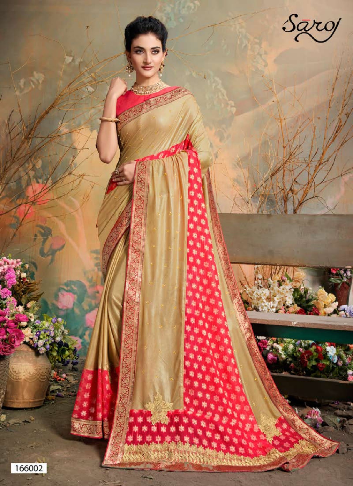 Saroj Presents Aahana Party Wear Sarees Catalogue