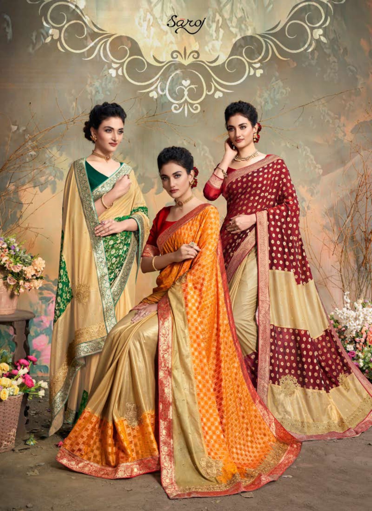 Saroj Presents Aahana Party Wear Sarees Catalogue