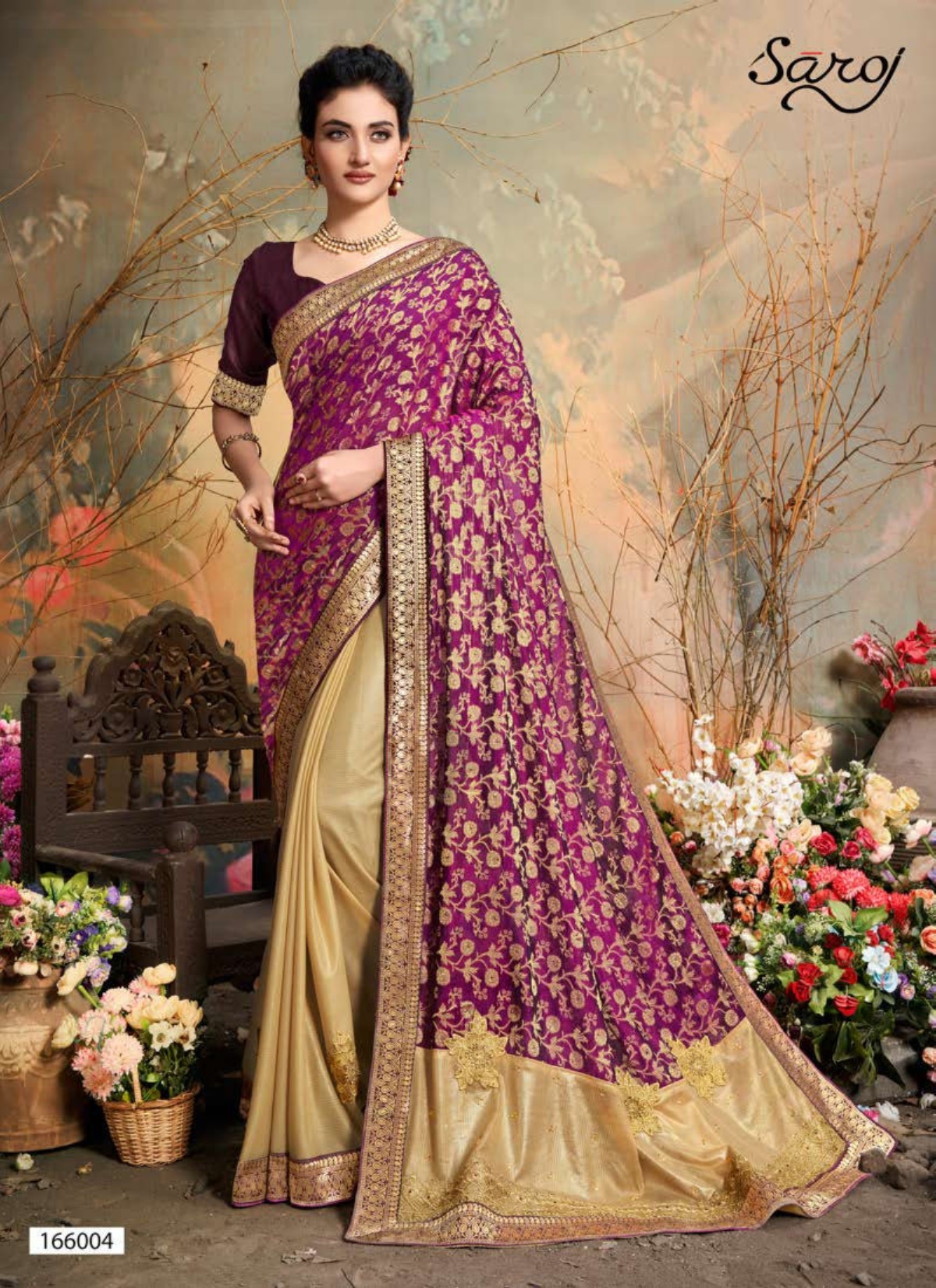 Saroj Presents Aahana Party Wear Sarees Catalogue