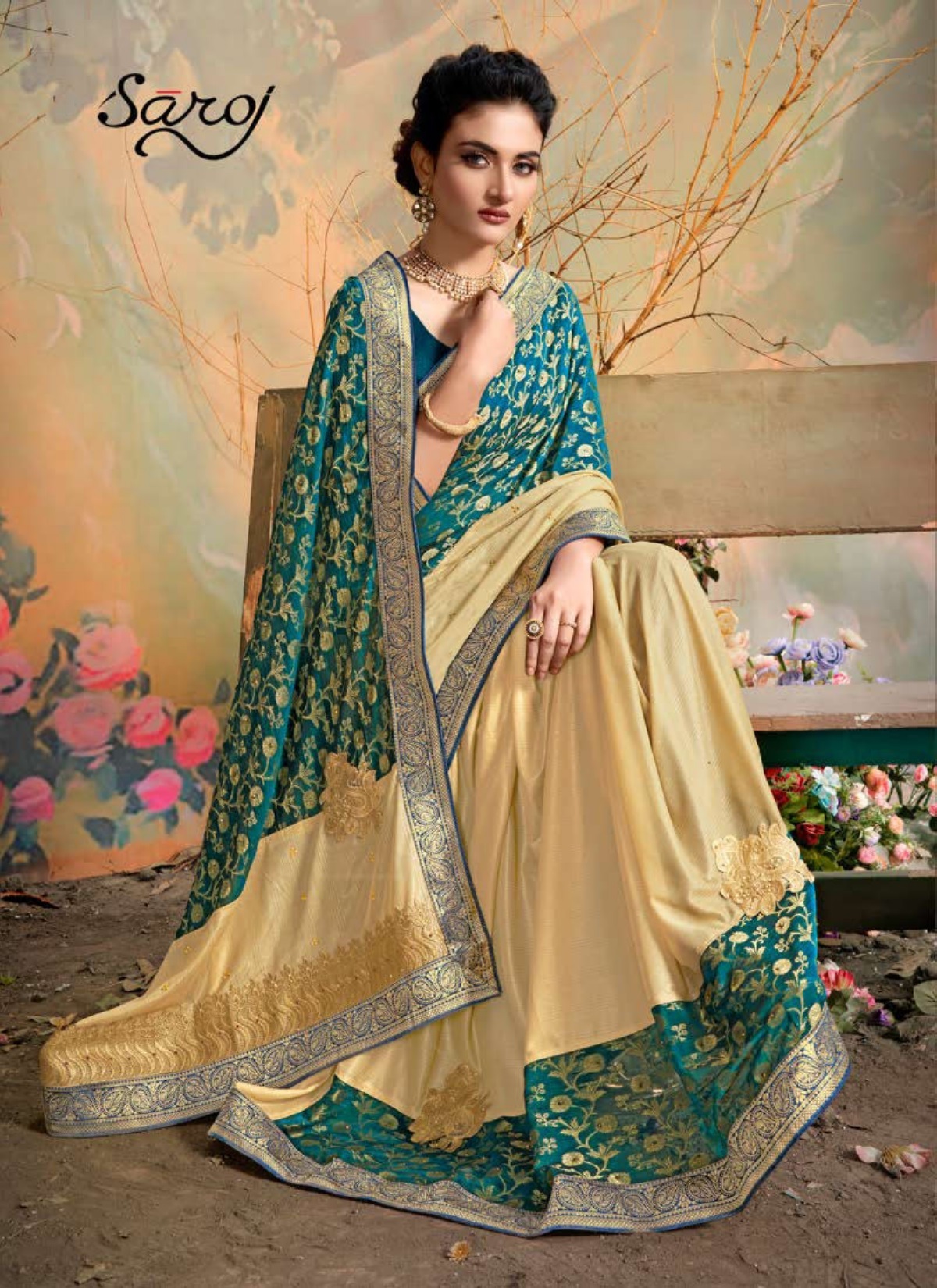 Saroj Presents Aahana Party Wear Sarees Catalogue