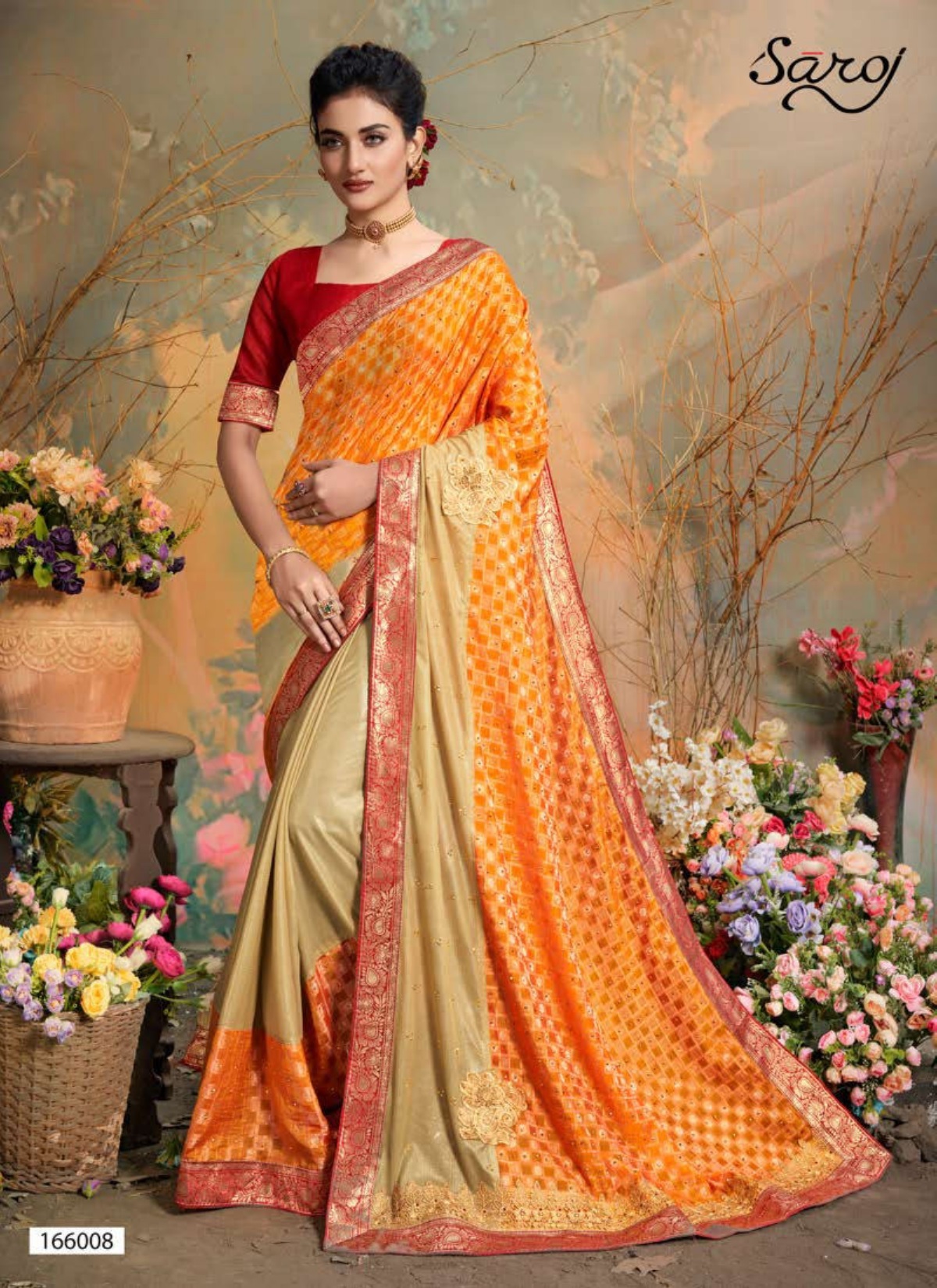 Saroj Presents Aahana Party Wear Sarees Catalogue