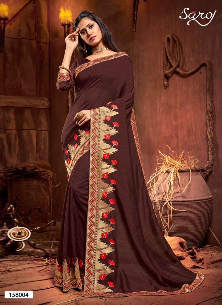 Saroj  Presents  Ishika  Festive Wear Sarees Collection
