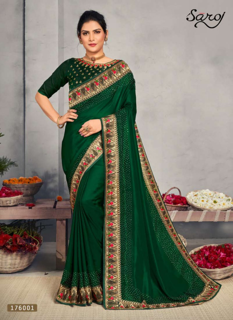 Saroj Presents Miracle Festive Wear  Sarees Collection