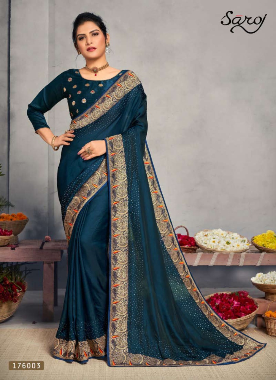 Saroj Presents Miracle Festive Wear  Sarees Collection