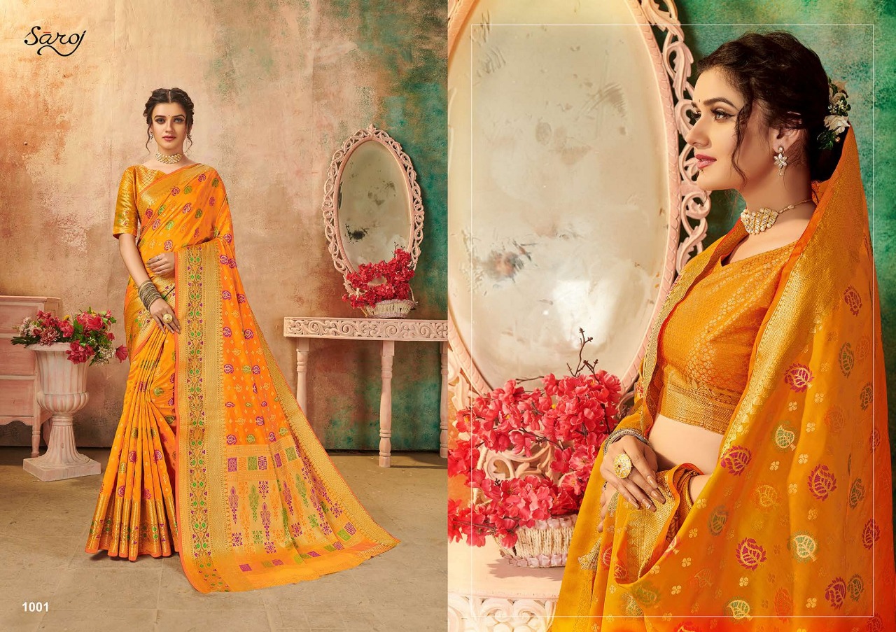 Saroj Presents  Monalisa Festive Wear Sarees Collection