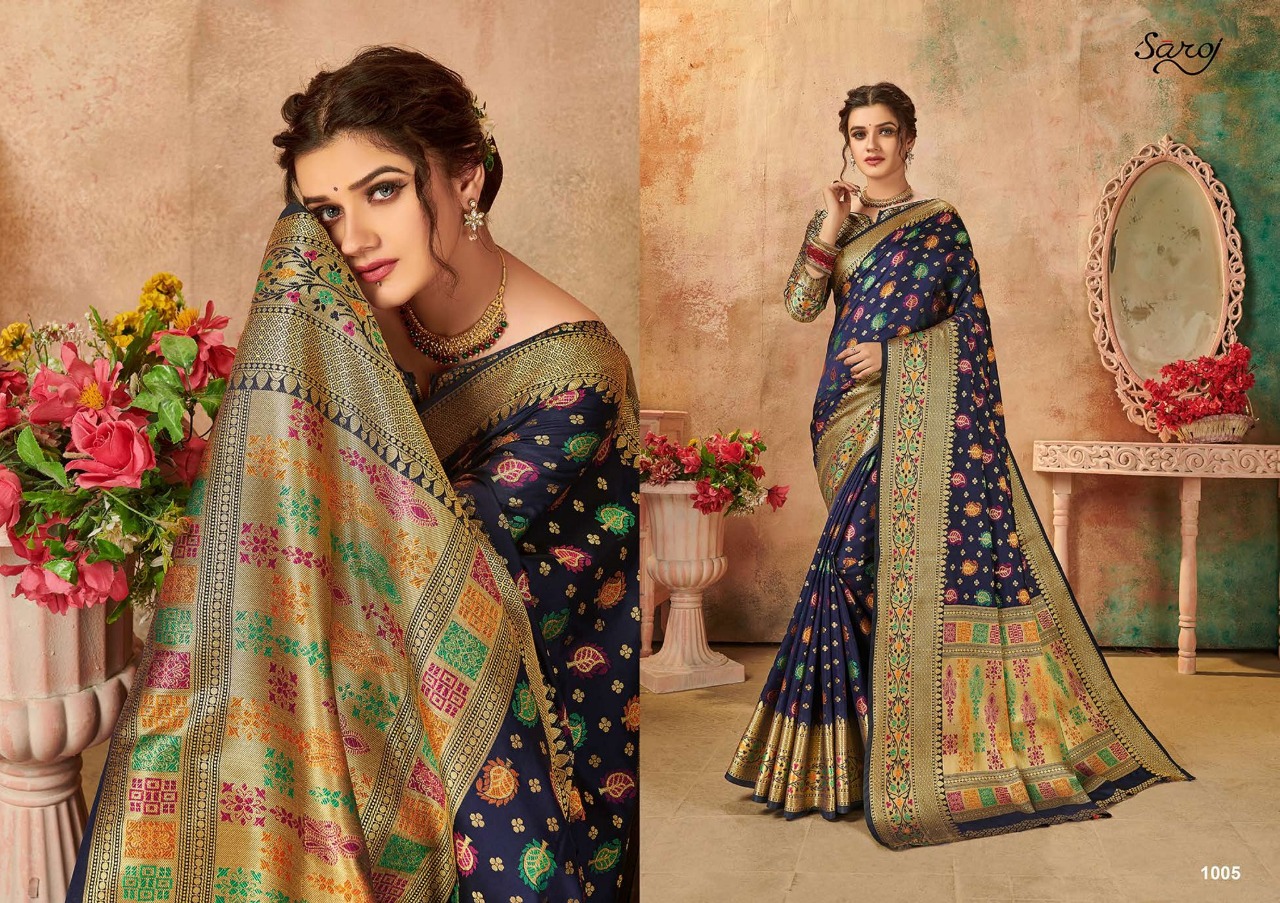 Saroj Presents  Monalisa Festive Wear Sarees Collection