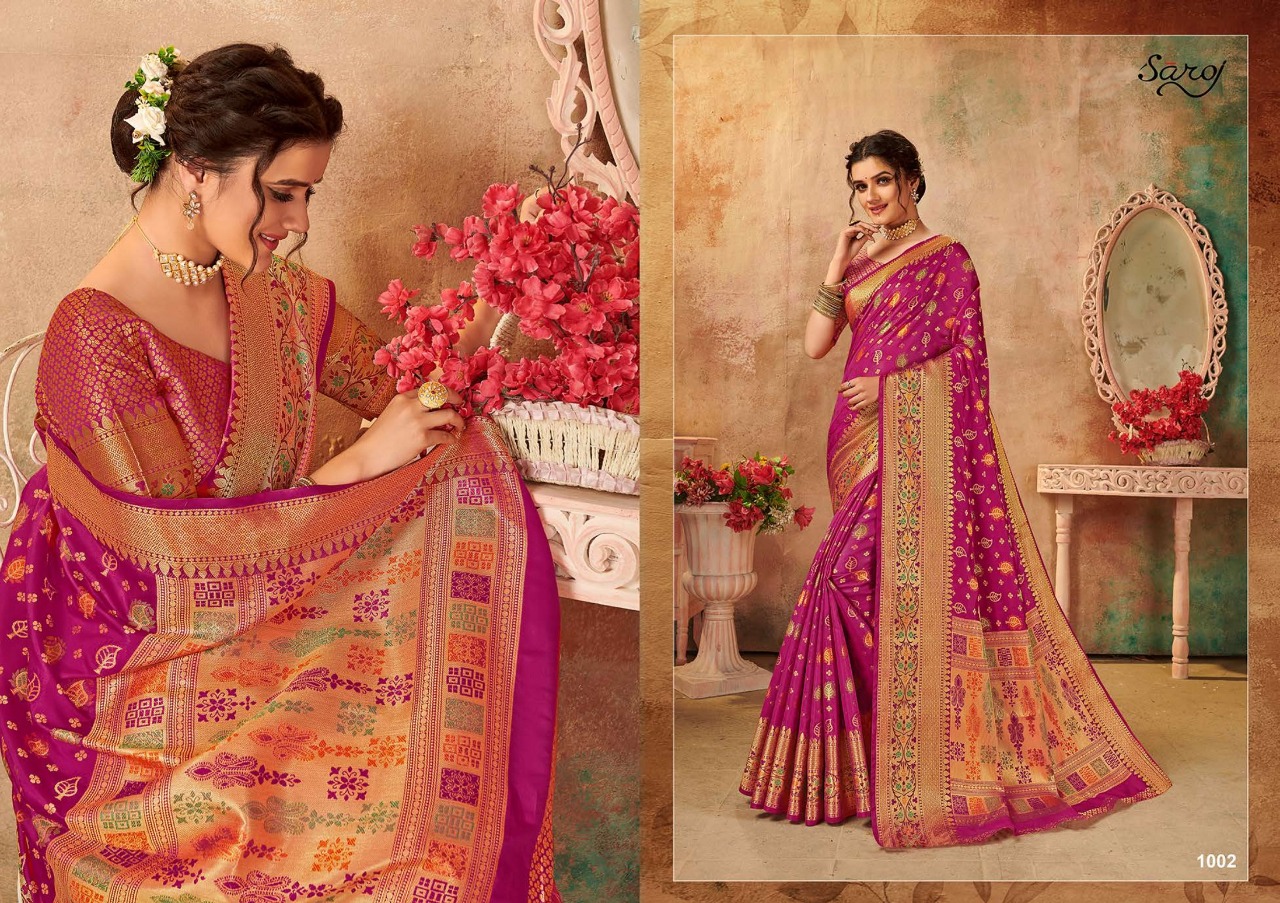 Saroj Presents  Monalisa Festive Wear Sarees Collection