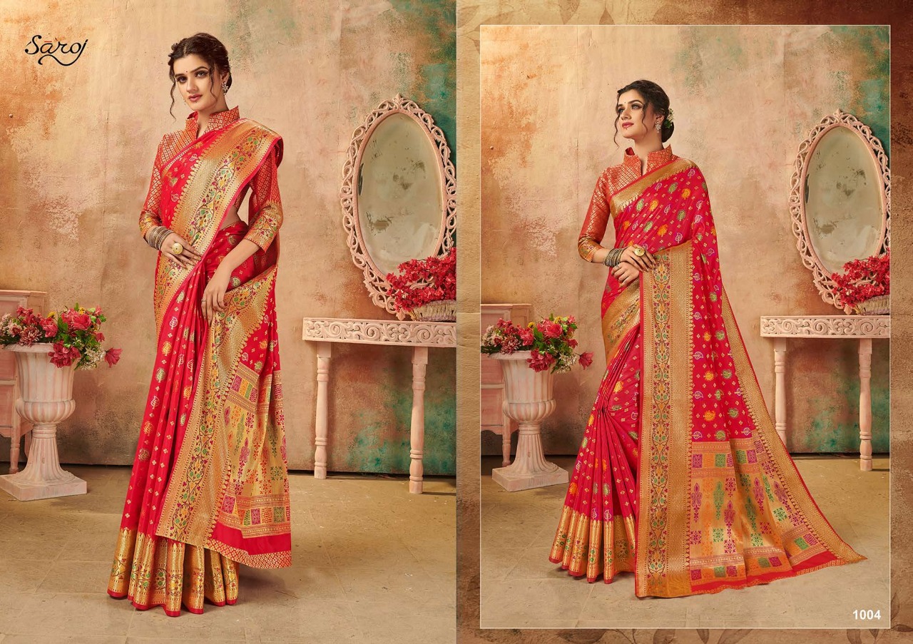 Saroj Presents  Monalisa Festive Wear Sarees Collection