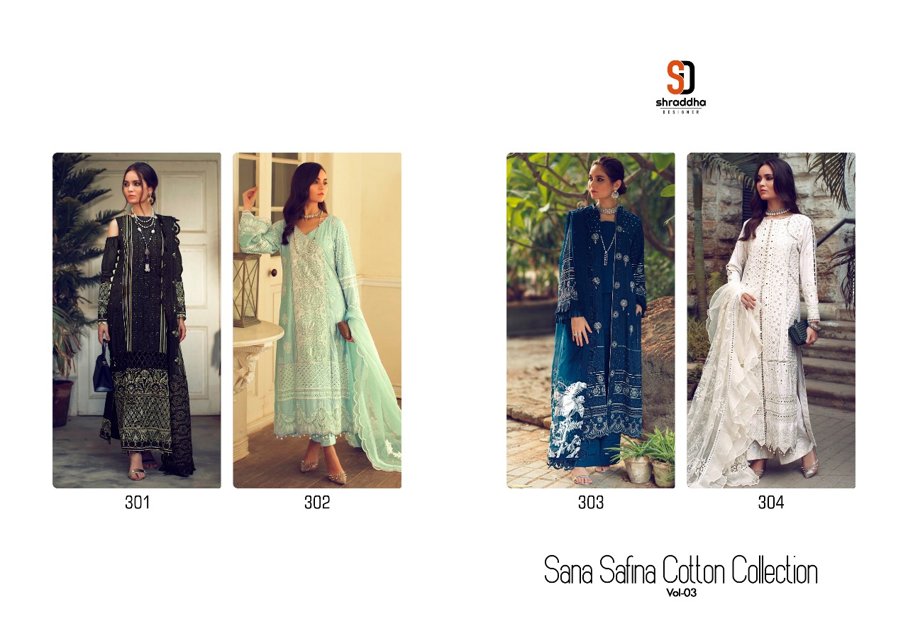 Shraddha Presents Sana Safina Cotton Collection Vol 3 Pakistani Salwar Suits Collection