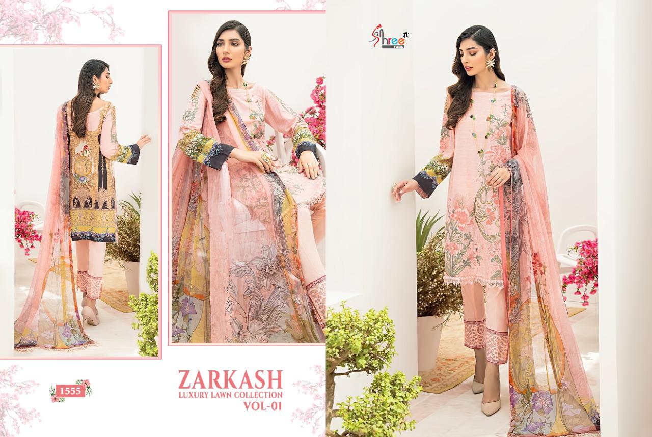 Shree  Launching Zarkash Luxury Lawn Collection Vol 1 Pakistani Salwar Suits