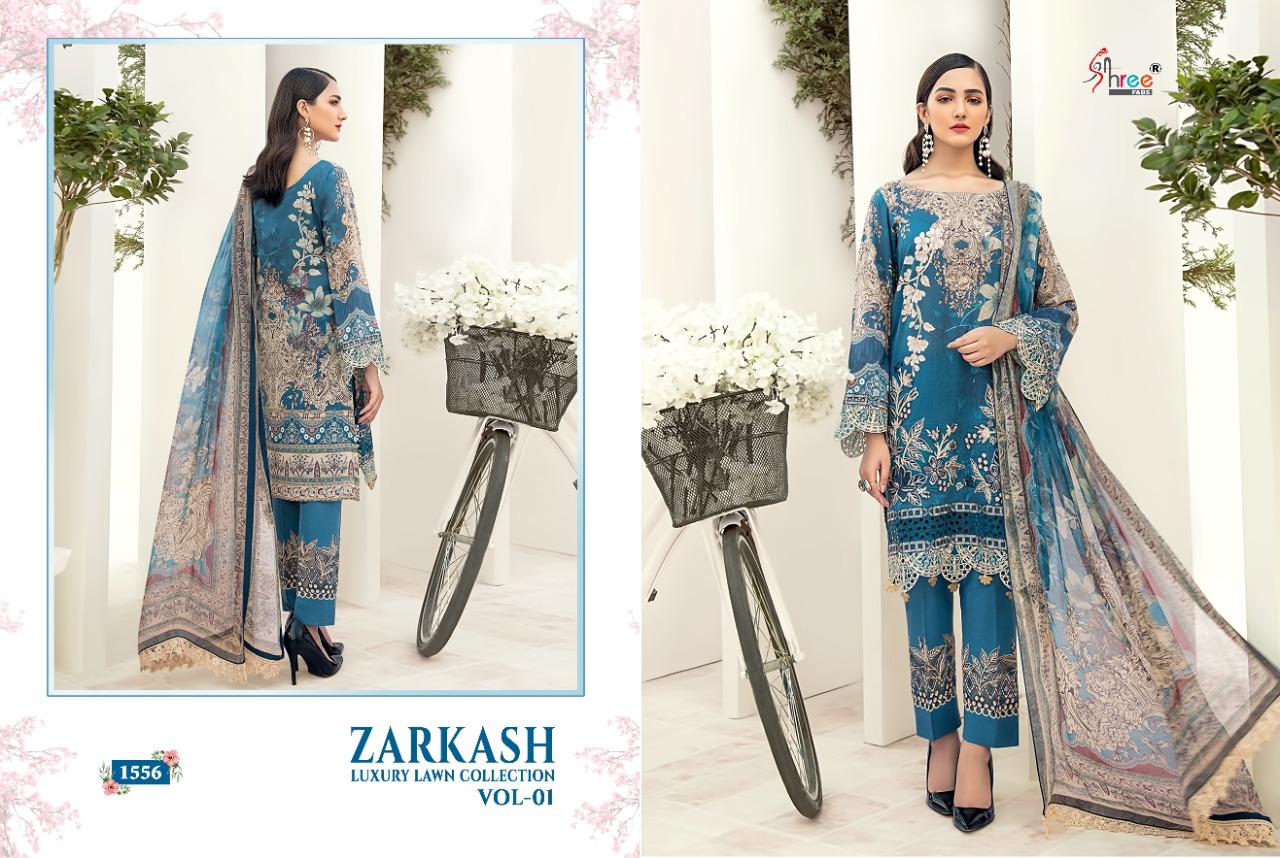 Shree  Launching Zarkash Luxury Lawn Collection Vol 1 Pakistani Salwar Suits