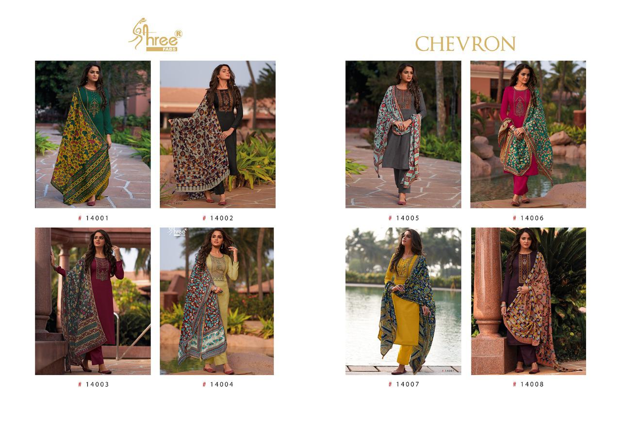 Shree Presents  Chevron Designer Dress Material