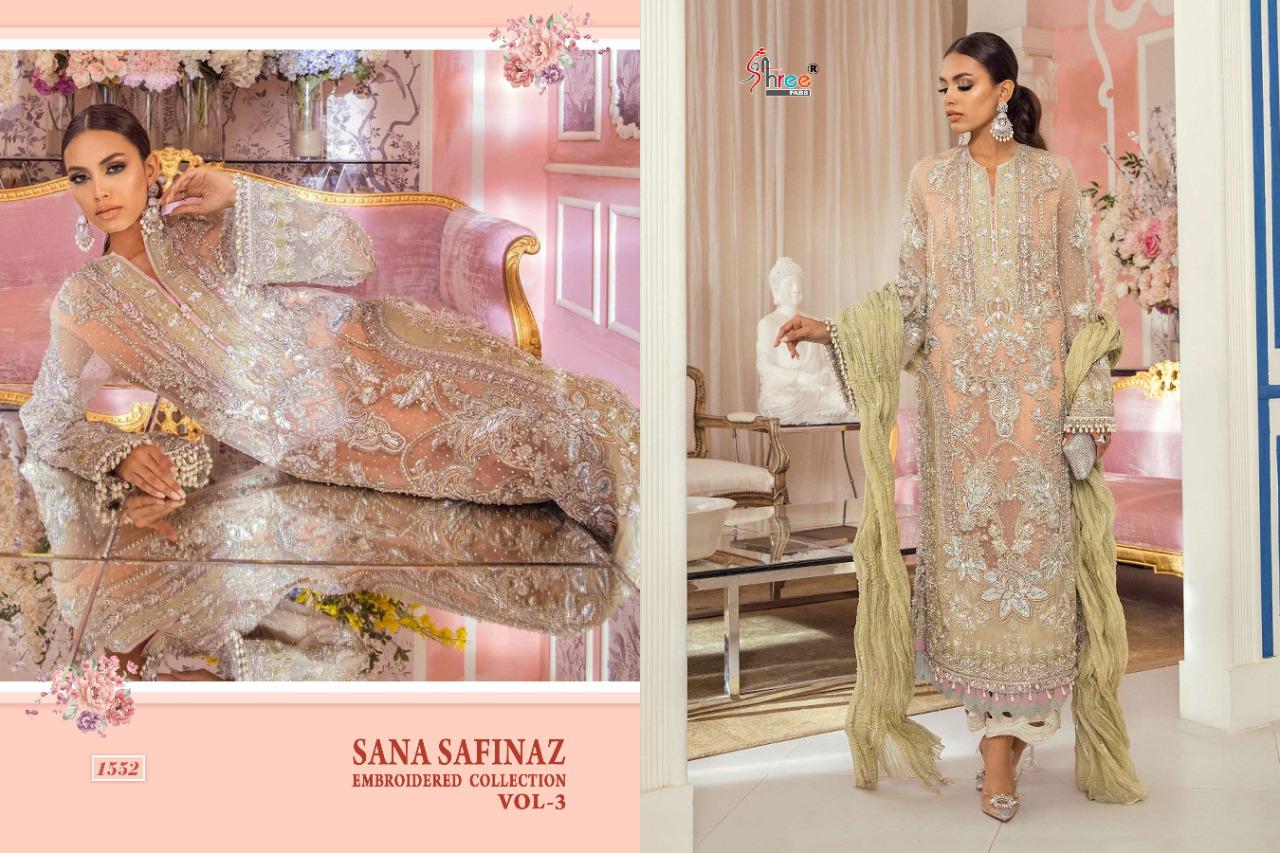 Shree  Presents Sana Safinaz Embroidered Collection Vol  3 Pakistani Salwar Suits