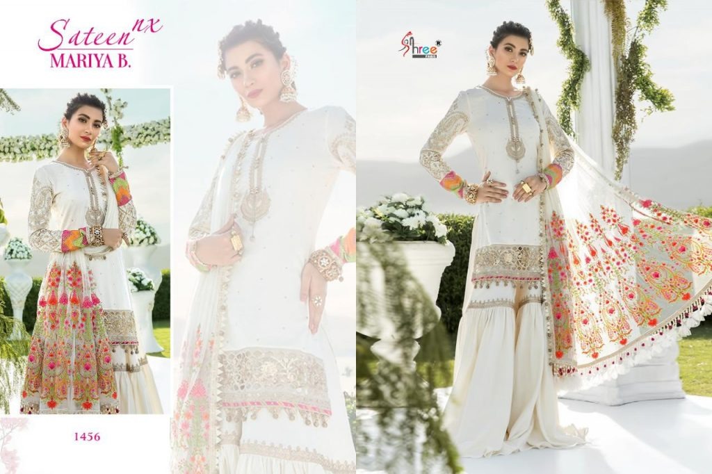 Shree  Presents  Sateen Mariya B Nx Pakistani Salwar Suits Collection