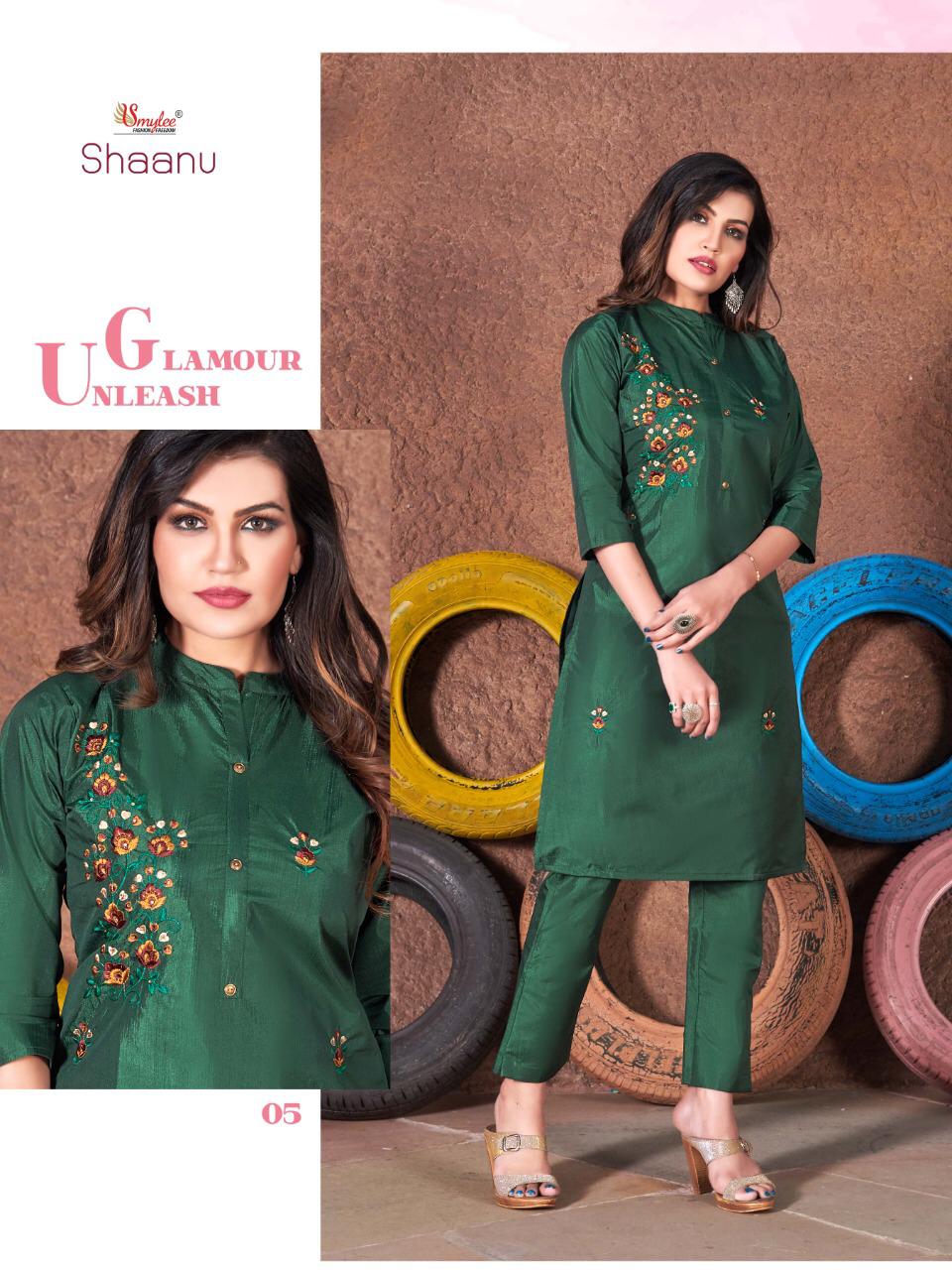 Smylee Presents Shaanu  Designer Kurti With Bottom