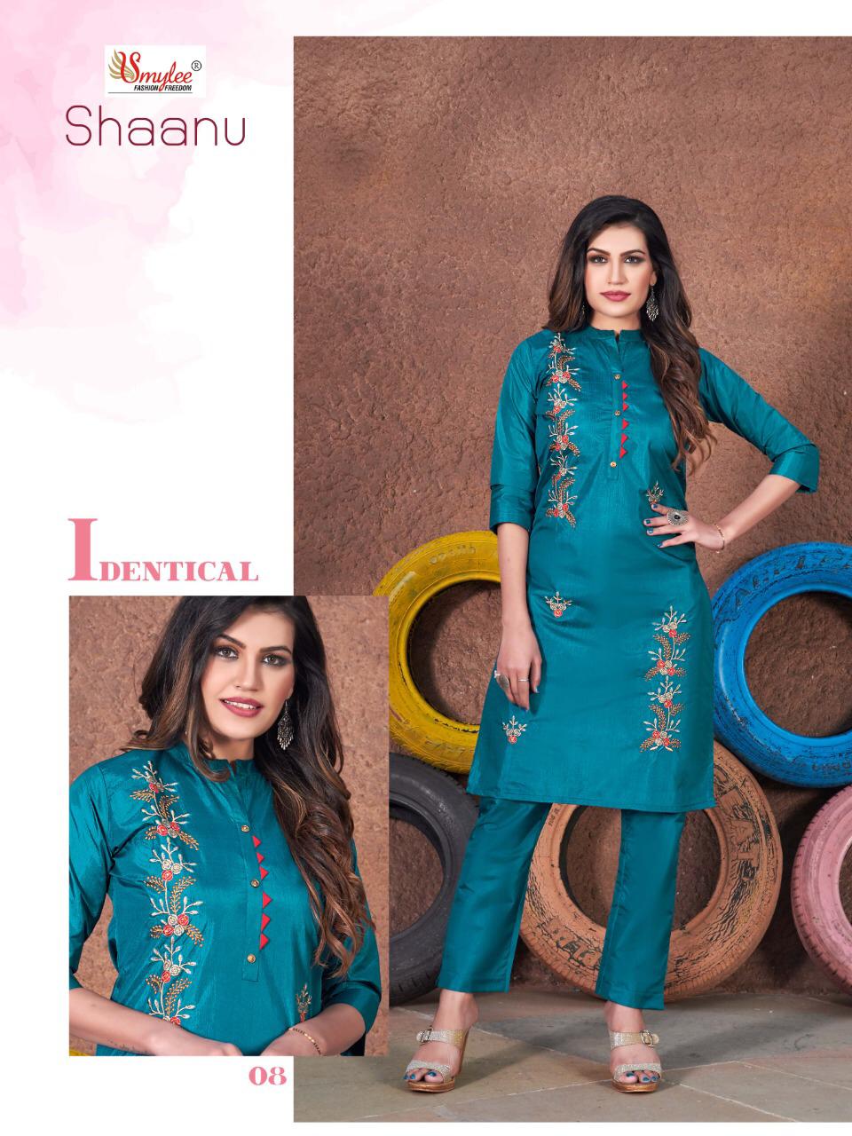 Smylee Presents Shaanu  Designer Kurti With Bottom
