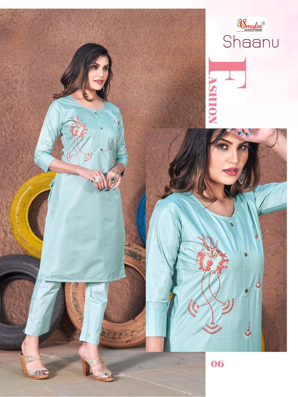 Smylee Presents Shaanu  Designer Kurti With Bottom