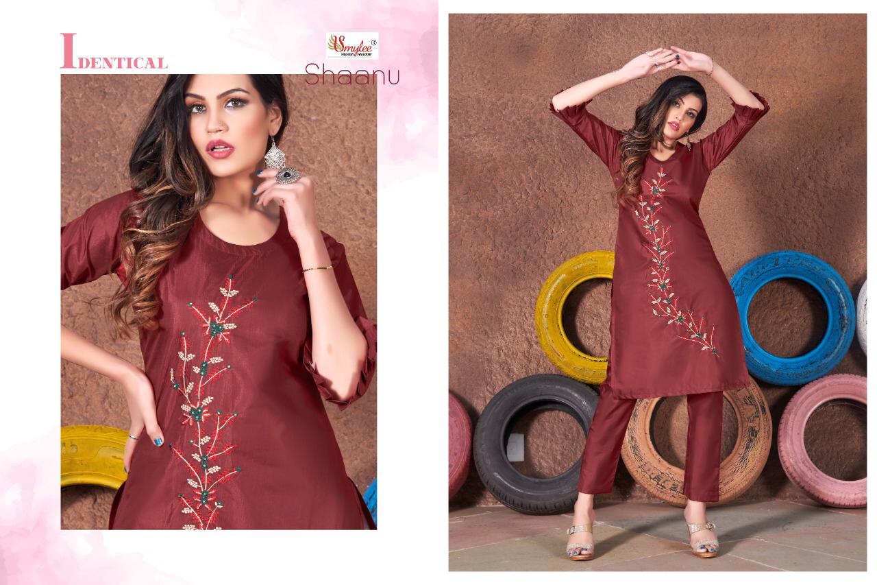 Smylee Presents Shaanu  Designer Kurti With Bottom