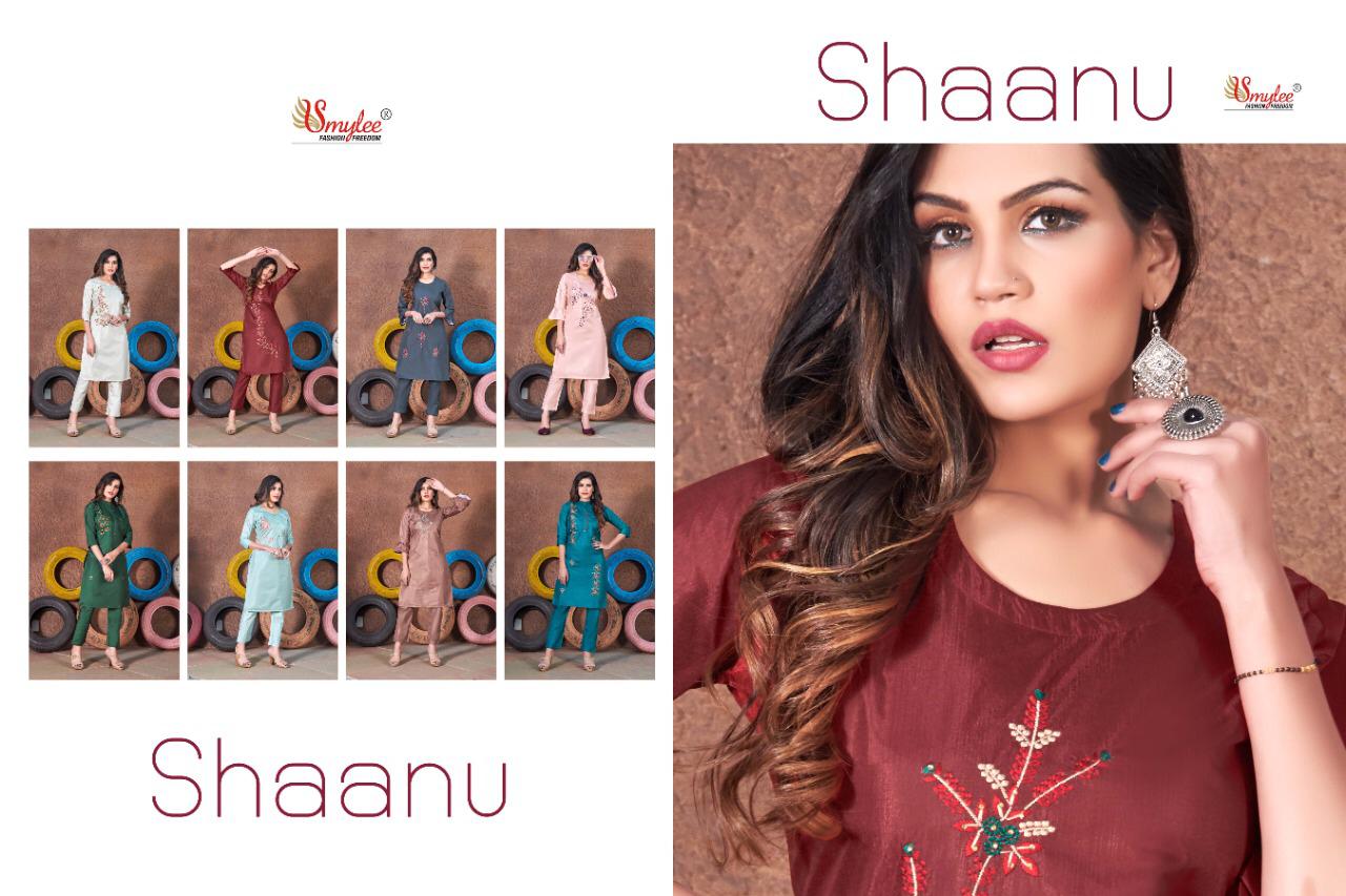 Smylee Presents Shaanu  Designer Kurti With Bottom