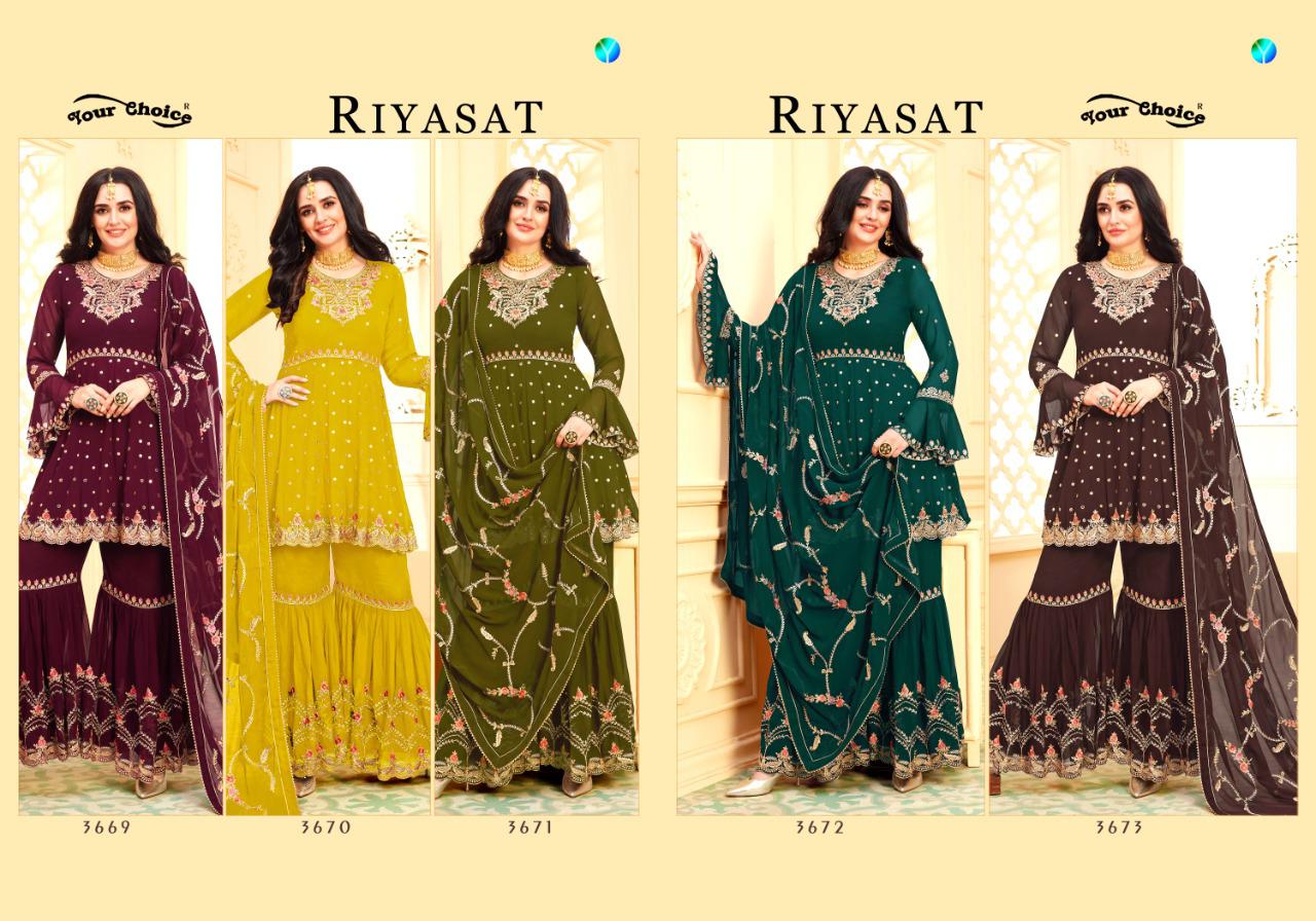 Y.c Presents   Riyasat Embroidery Salwar Kameez Collection