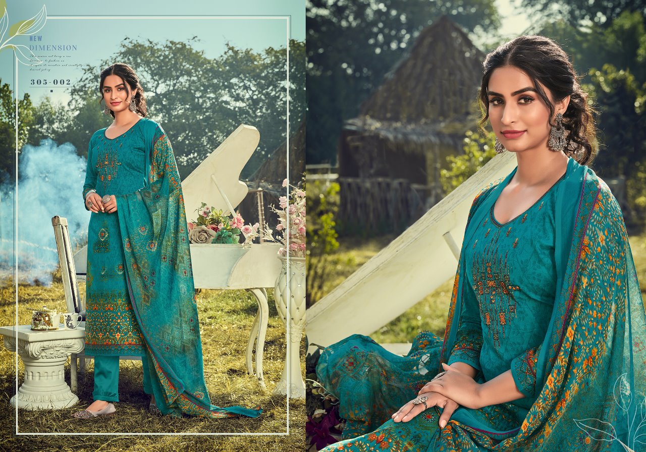 Zulfat Presents Amelia Fancy Digital Printed Dress Materials Collection