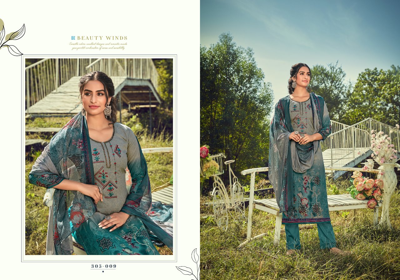 Zulfat Presents Amelia Fancy Digital Printed Dress Materials Collection