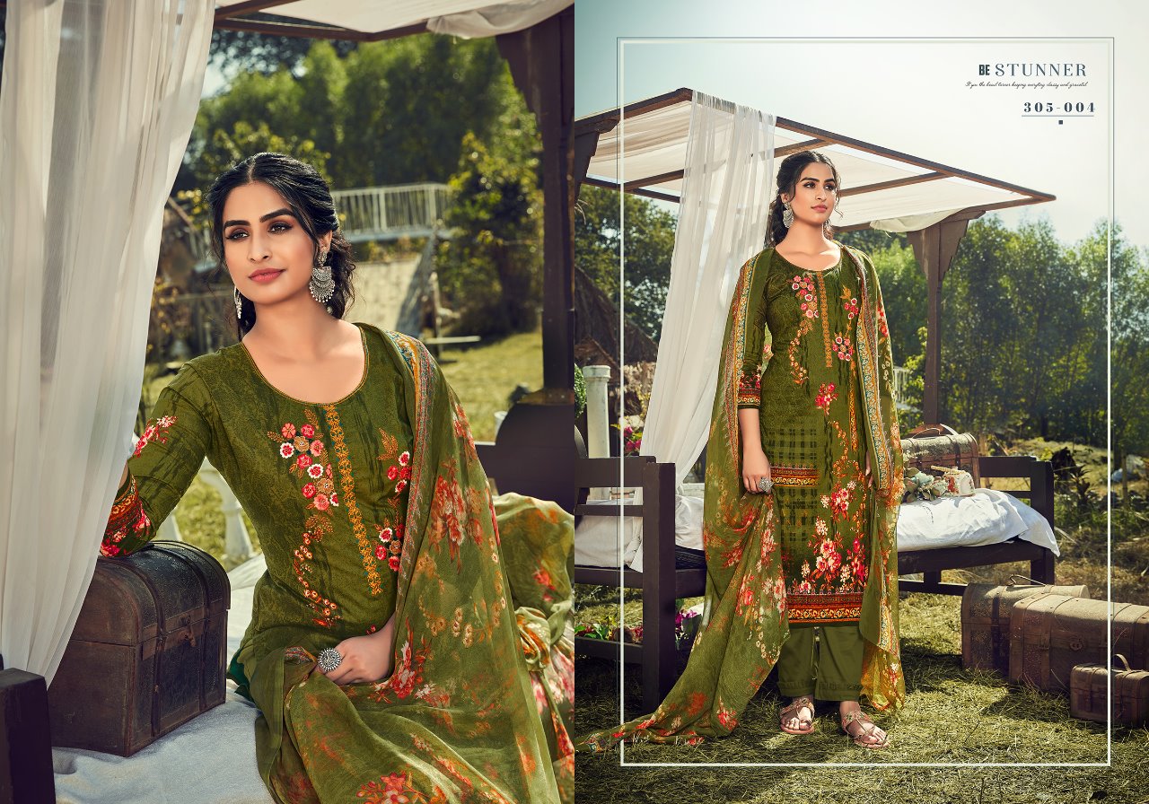 Zulfat Presents Amelia Fancy Digital Printed Dress Materials Collection