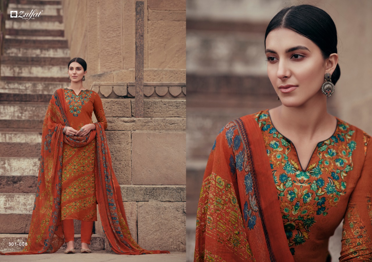 Zulfat Presents  Amira  Designer Dress Material