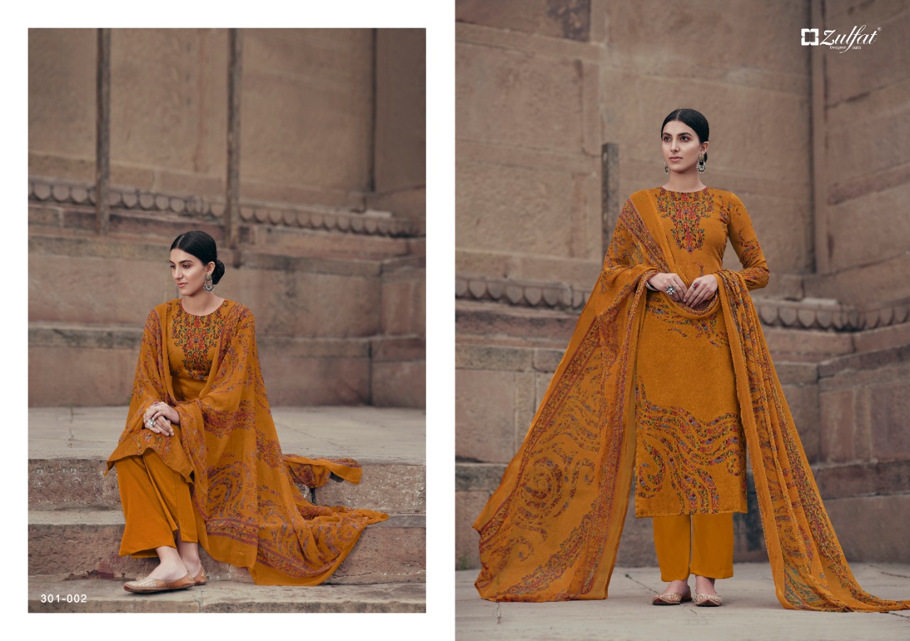 Zulfat Presents  Amira  Designer Dress Material