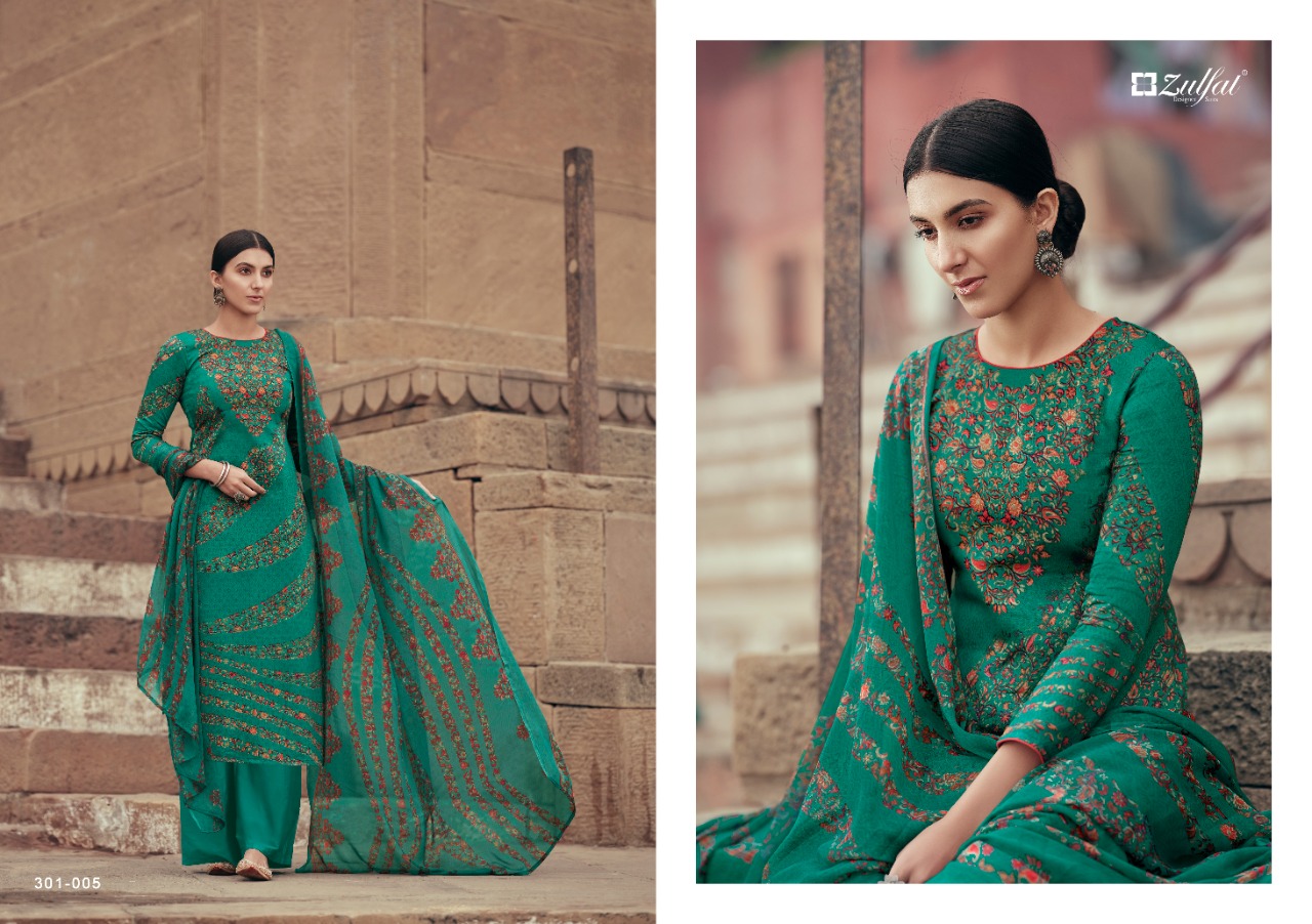 Zulfat Presents  Amira  Designer Dress Material