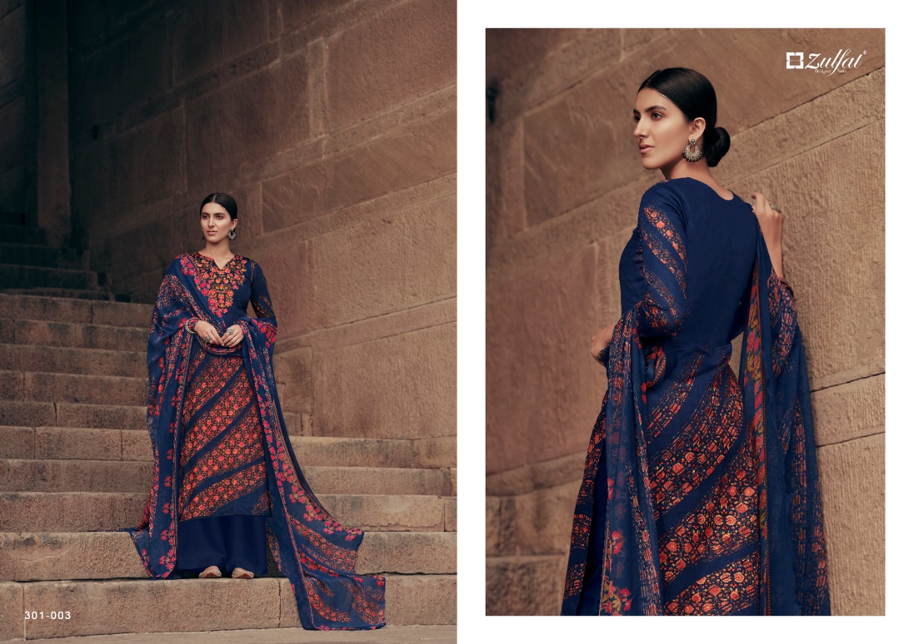 Zulfat Presents  Amira  Designer Dress Material