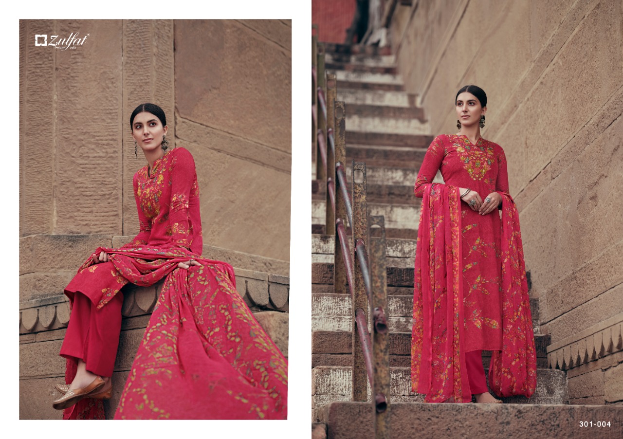 Zulfat Presents  Amira  Designer Dress Material