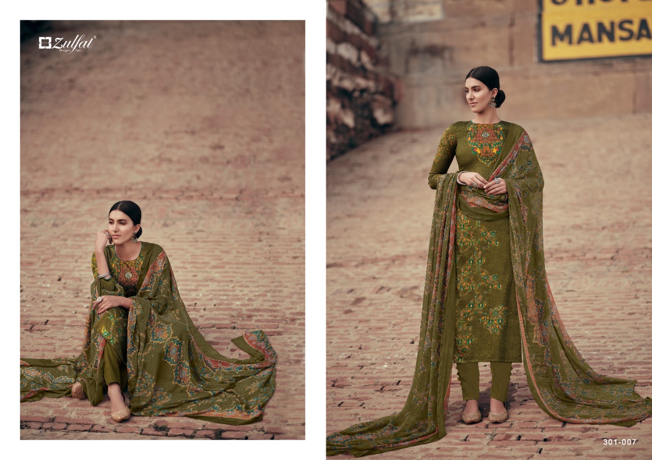 Zulfat Presents  Amira  Designer Dress Material