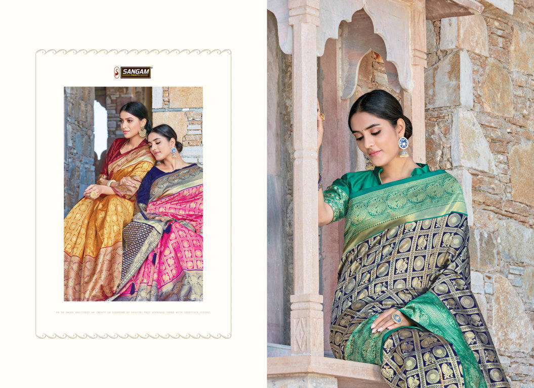 Sangam Presents Sui Dhaga Zari Weaving Silk Sarees