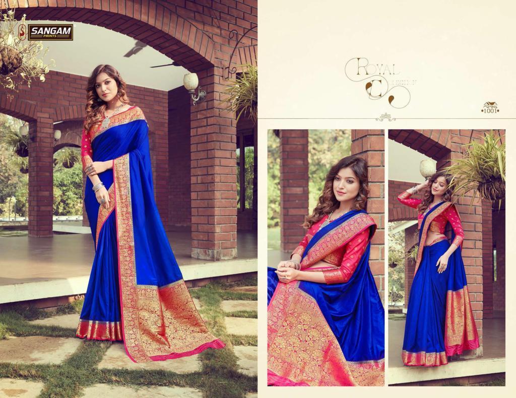 Sangam Presents Dolla Silk Zari Weaving Pure Silk Sarees
