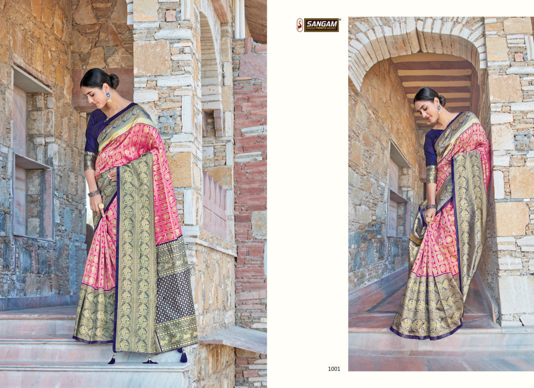 Sangam Presents Sui Dhaga Zari Weaving Silk Sarees