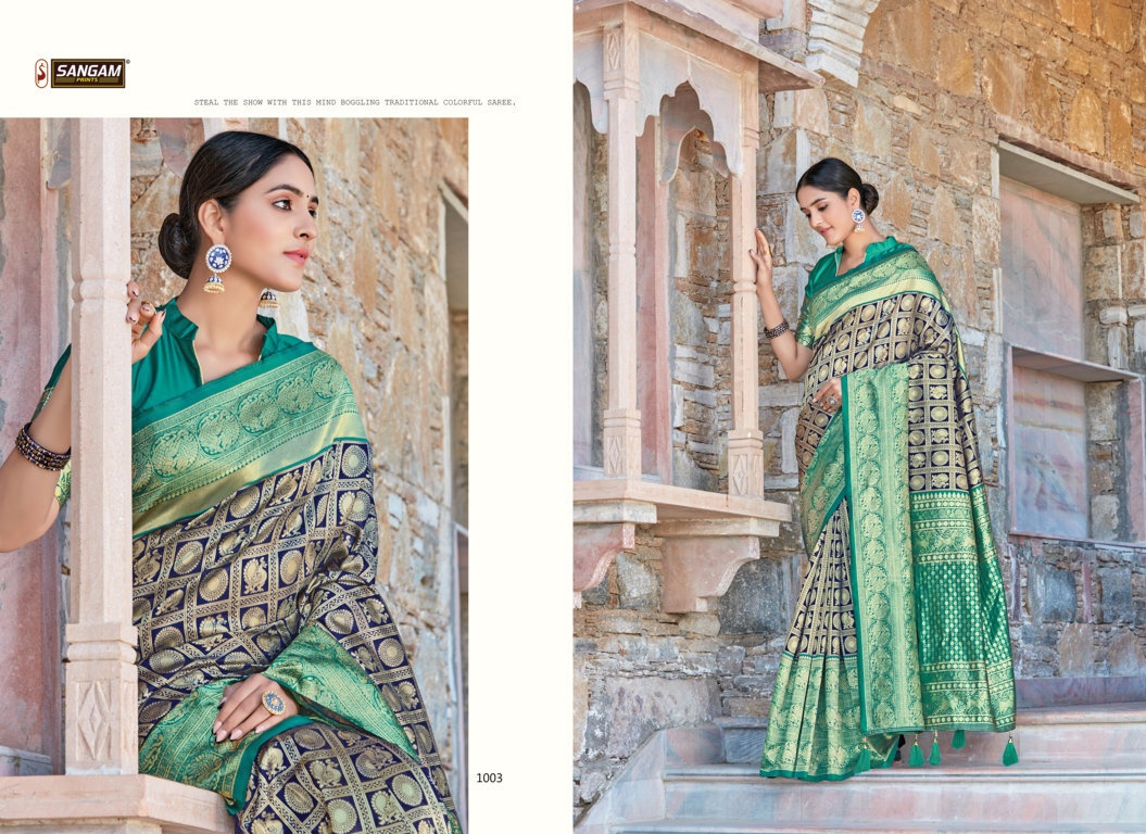 Sangam Presents Sui Dhaga Zari Weaving Silk Sarees