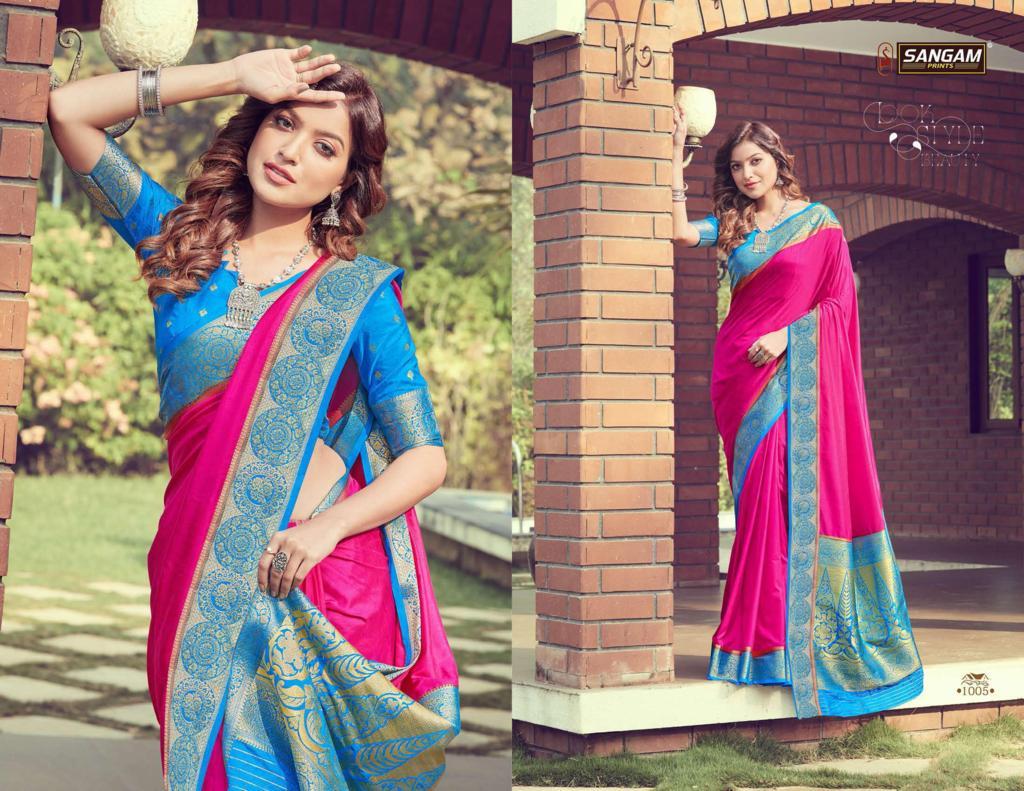 Sangam Presents Dolla Silk Zari Weaving Pure Silk Sarees