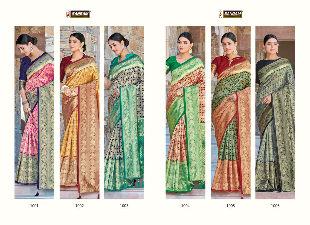 Sangam Presents Sui Dhaga Zari Weaving Silk Sarees