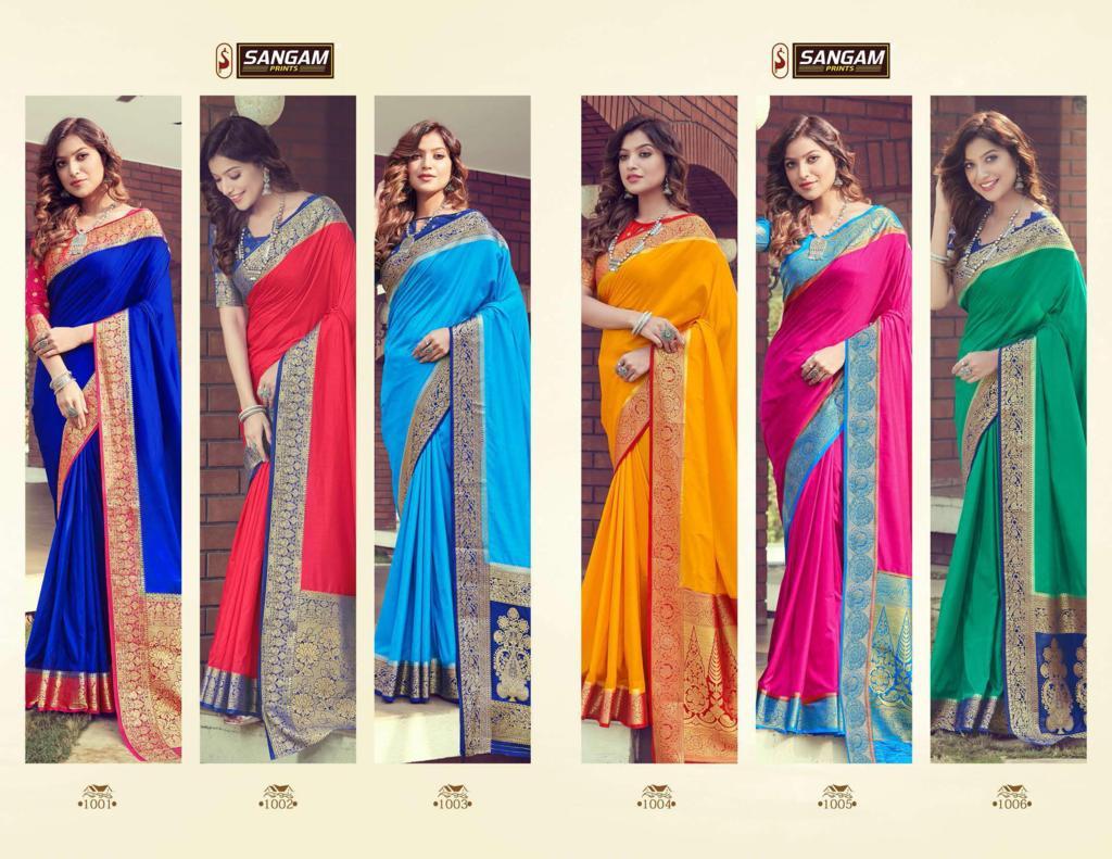 Sangam Presents Dolla Silk Zari Weaving Pure Silk Sarees