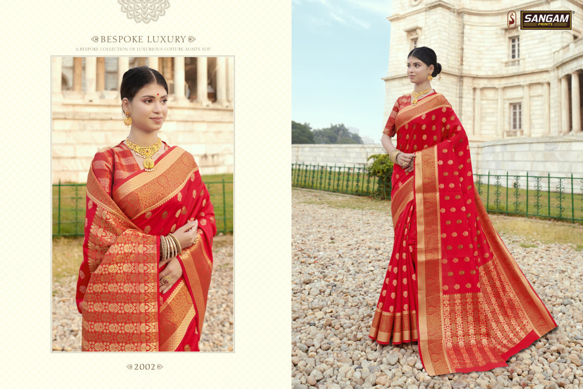 Sangam Presents Sanjana Zari Weaving Silk Sarees