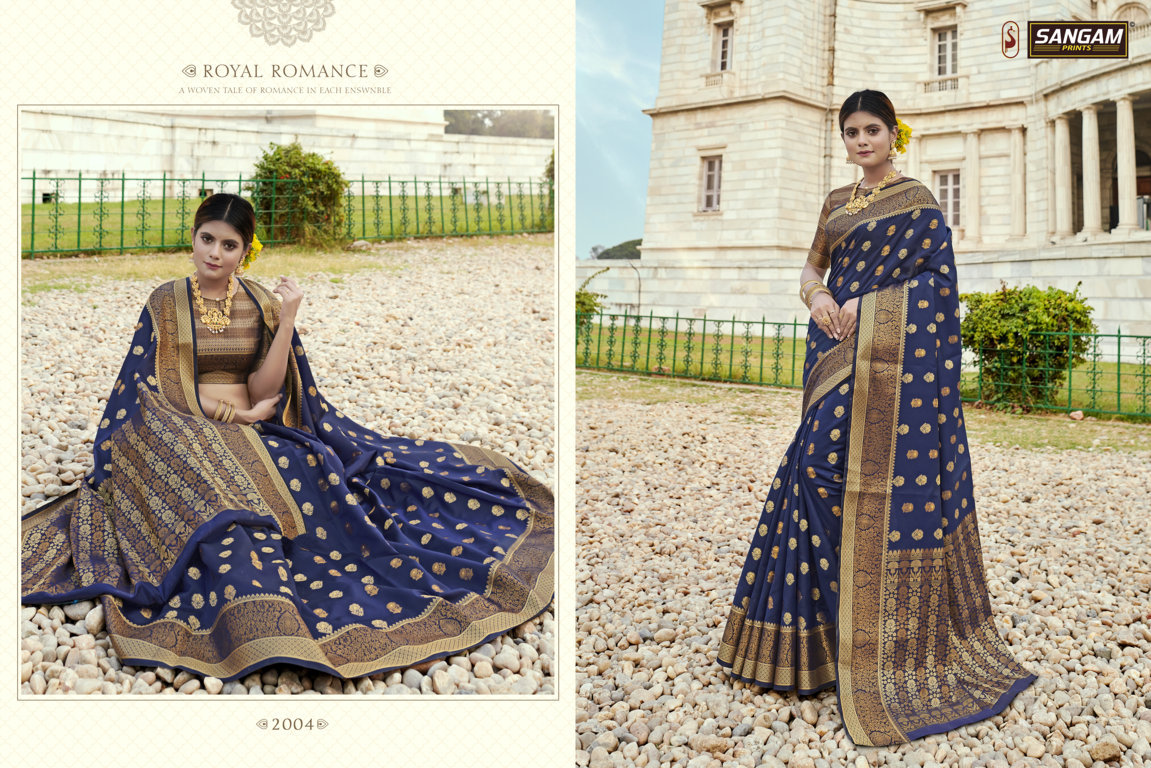 Sangam Presents Sanjana Zari Weaving Silk Sarees