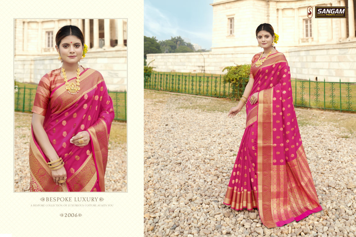Sangam Presents Sanjana Zari Weaving Silk Sarees