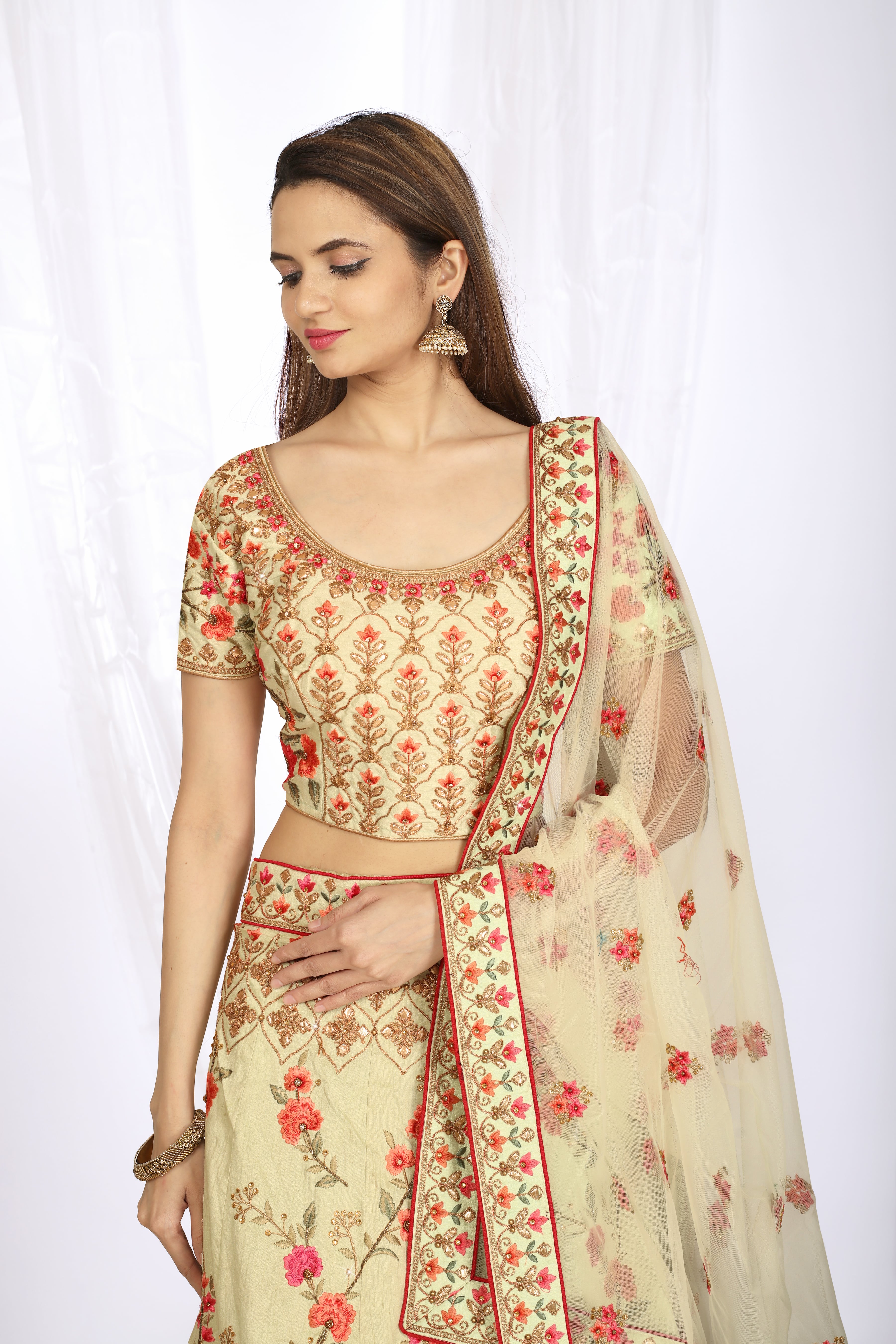 Fc Presents Beige Lehenga Choli Online In India