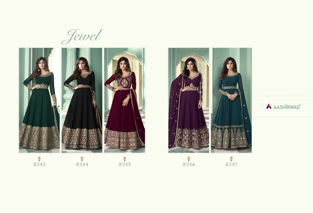 Aashirwad Presents Jewel 8343 Series Salwar Kameez Catalog