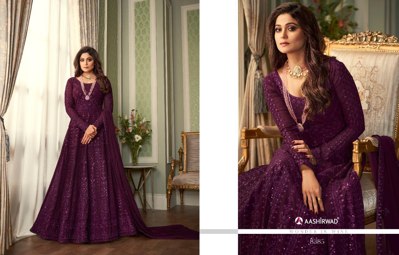 Aashirwad Presents Avni 8385 Series Embroidery Salwar Kameez Collection