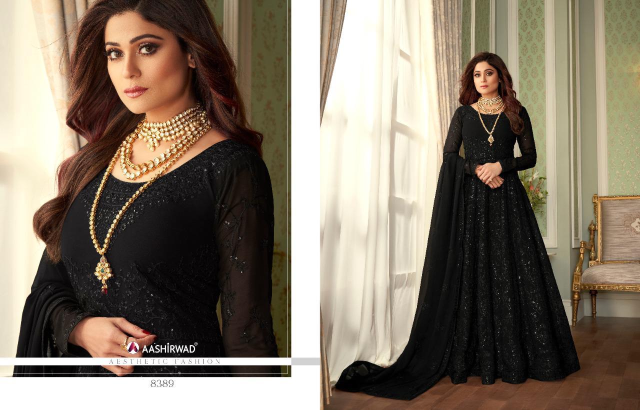 Aashirwad Presents Avni 8385 Series Embroidery Salwar Kameez Collection