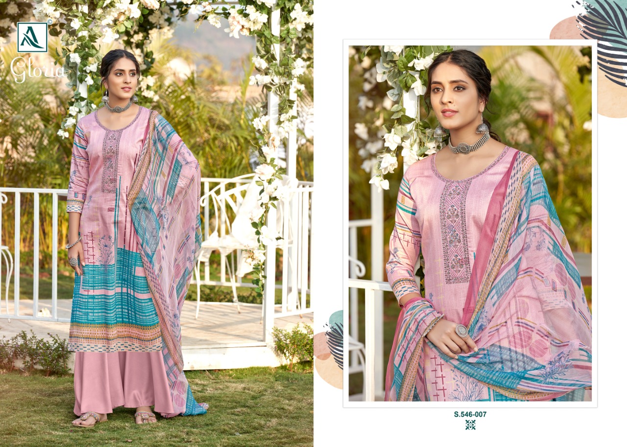 Alok Presents Gloria Digital Printed  Dress Material Collection